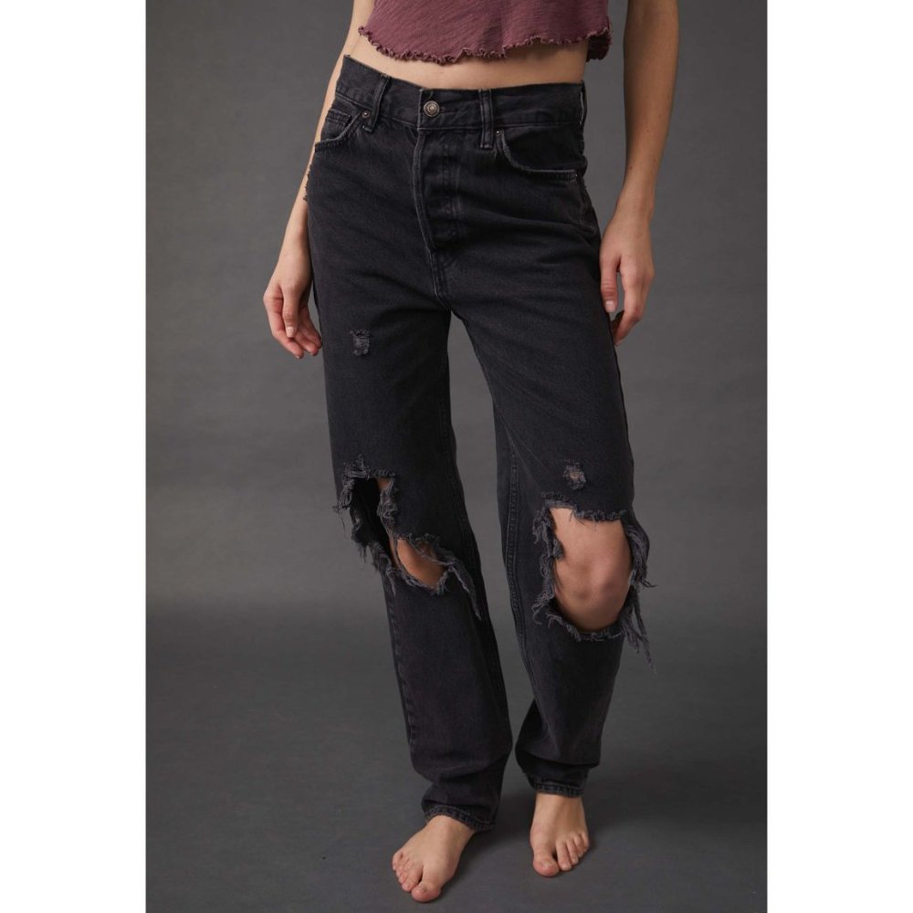 NWT Free People The Lasso Jean / Washed Black